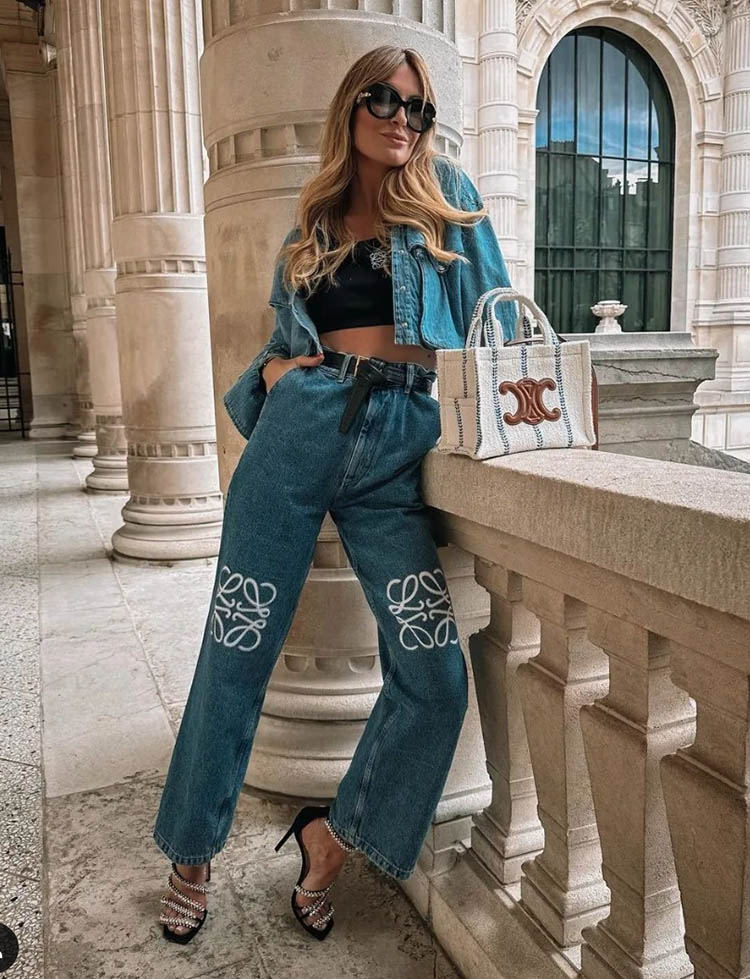 looks com o jeans da loewe